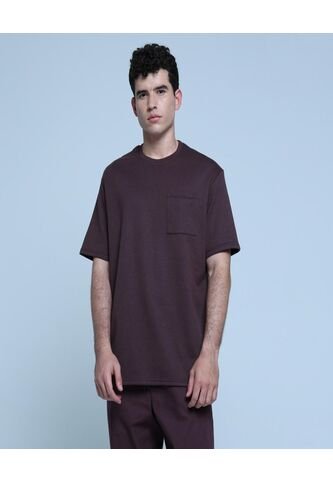 Camiseta Para Hombre Manga Corta Color Café  Marca Ostu #60091190 Ostu