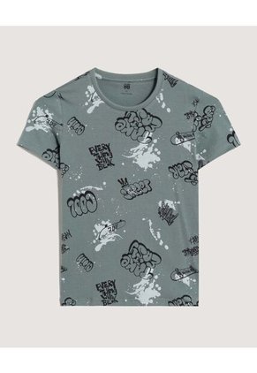 Camiseta X2 Infantil Niño Manga Corta Cuello Redondo Color Negro Marca Ostu #80090309