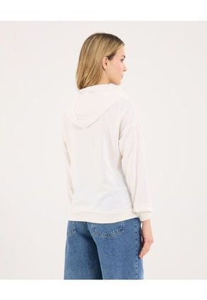 Buzo Para Mujer Hoodie Color Crema Marca Ostu #40060405