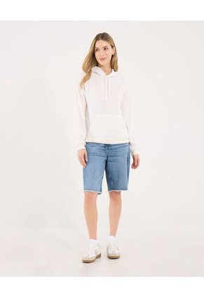 Buzo Para Mujer Hoodie Color Crema Marca Ostu #40060405