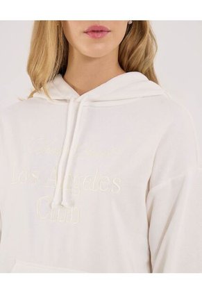 Buzo Para Mujer Hoodie Color Crema Marca Ostu #40060405