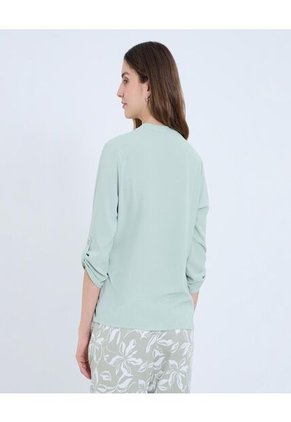 Blusa Para Mujer Manga 3/4 Color Verde Marca Ostu #40121097