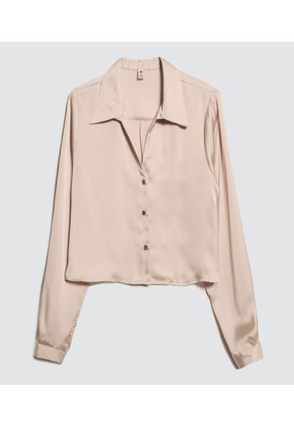 Camisa Para Mujer Ostu Color Beige Material 100% Poliéster