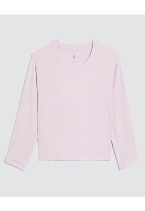 Crop Top Para Mujer Manga 3/4 Color Rosa Marca Ostu #40092291