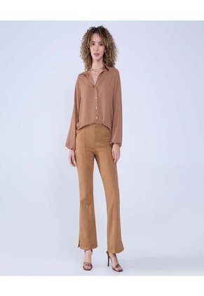 Leggins Para Mujer Largo Color Camel Marca Ostu #40230587