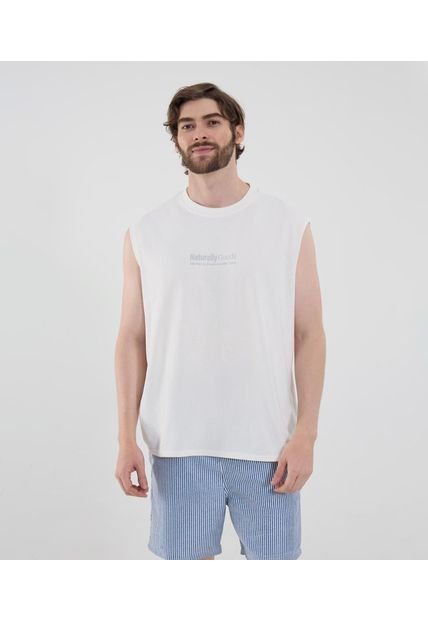 Camiseta Para Hombre Manga Sisa Cuello Redondo Color Crema Marca Ostu #60091648
