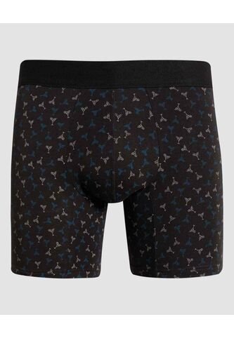 Boxer Para Hombre Filete Corto Algodón Color Negro Marca Ostu #60000438 Ostu
