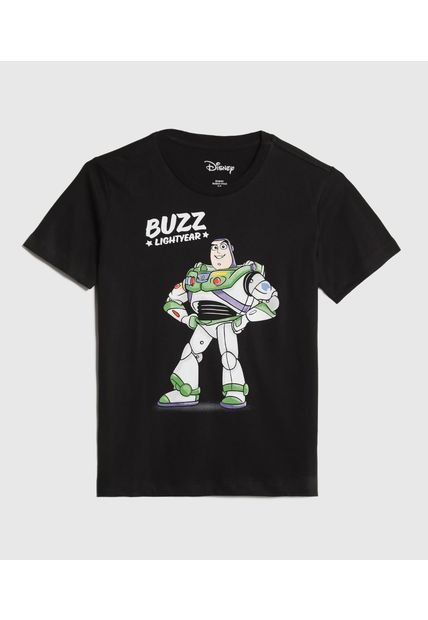 Camiseta Infantil Niño Manga Corta Cuello Redondo Color Negro Marca Ostu #80090302