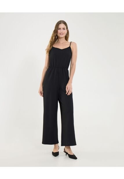 Enterizo Para Mujer Manga Sisa Color Negro Marca Ostu #40320125