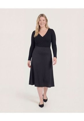 Falda Para Mujer Largo Color Negro Marca Ostu #40140196