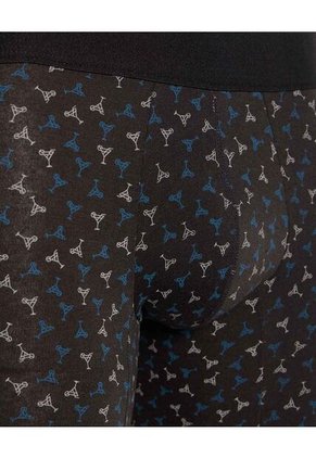 Boxer Para Hombre Filete Corto Algodón Color Negro Marca Ostu #60000438