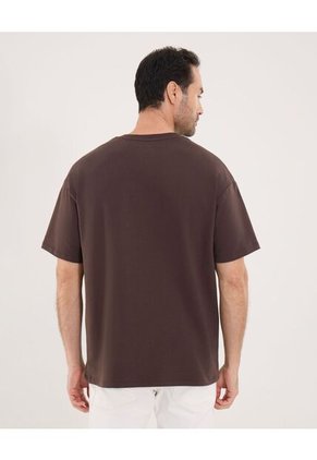 Camiseta Para Hombre Manga Corta Cuello Redondo Color Café Marca Ostu #60091776