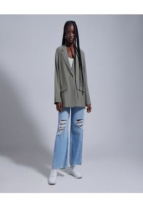 Blazer Para Mujer Blazer Color Verde  Marca Ostu #40400011