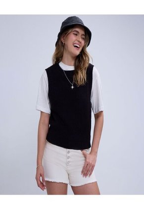 Chaleco Para Mujer Tejido Color Negro Marca Ostu #40250017