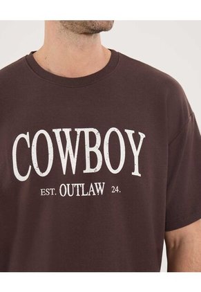 Camiseta Para Hombre Manga Corta Cuello Redondo Color Café Marca Ostu #60091776