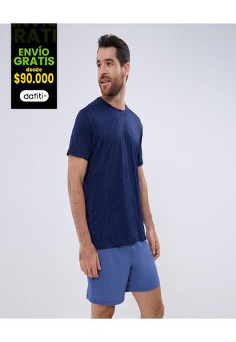 Camiseta Para Hombre Manga Corta Color Azul Oscuro Marca Ostu #60091346 Ostu