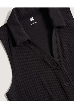 Chaleco Para Mujer Punto Color Negro Marca Ostu #40250033