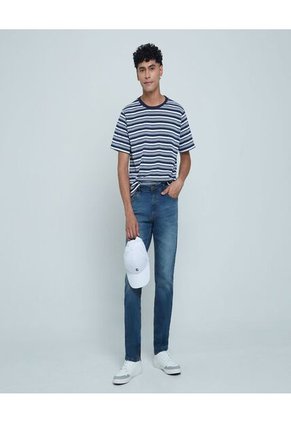 Camiseta Para Hombre Manga Corta Color Azul  Marca Ostu #60091087