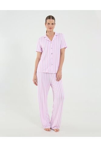 Pijama Para Mujer M/C P/L Color Rosa Marca Ostu #40040418 Ostu