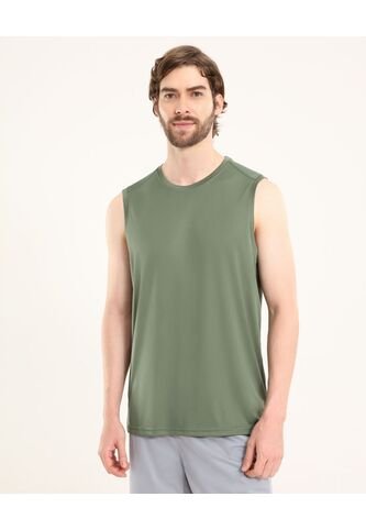 Camiseta Para Hombre Manga Sisa Cuello Redondo Color Verde Marca Ostu #60091713 Ostu