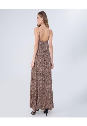 Vestido Para Mujer M/Sisa Largo Color Camel Marca Ostu #40170315