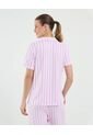 Pijama Para Mujer M/C P/L Color Rosa Marca Ostu #40040418 de Ostu