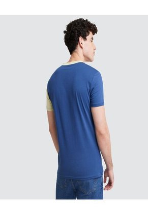 Camiseta Para Hombre Manga Corta Color Azul  Marca Ostu #60090814