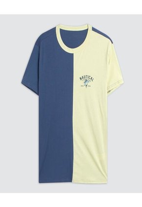 Camiseta Para Hombre Manga Corta Color Azul  Marca Ostu #60090814