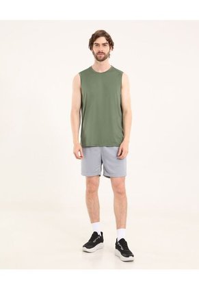 Camiseta Para Hombre Manga Sisa Cuello Redondo Color Verde Marca Ostu #60091713