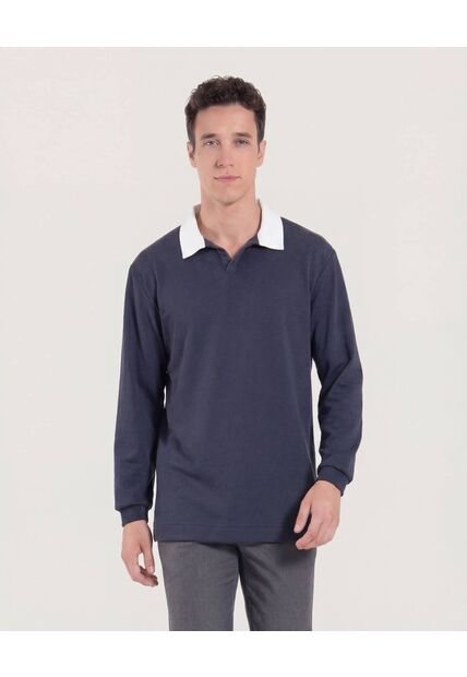 Buzo  Para Hombre Cuello V Color Azul Marca Ostu #60060615