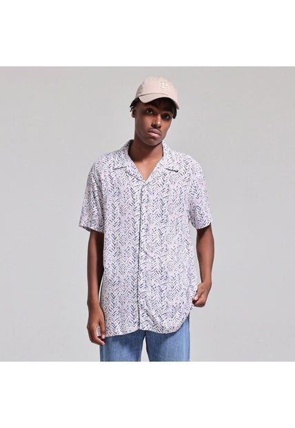Camisa Para Hombre Manga Corta Sin Bolsillo Color Blanco Marca Ostu #60010527