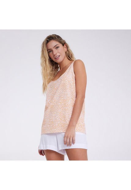 Blusa Para Mujer Manga Sisa Color Naranja Marca Ostu #40120765