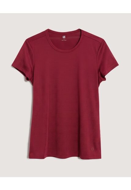Camiseta  Para Mujer Manga Corta Cuello Redondo Color Vino Marca Ostu #40092803