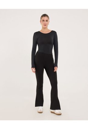 Camiseta Para Mujer Manga Larga Cuello Redondo Color Negro Marca Ostu #40092552