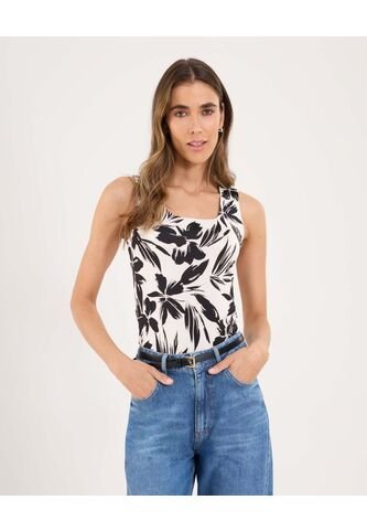 Top Para Mujer Cuello Redondo Color Negro Marca Ostu #40220411 Ostu
