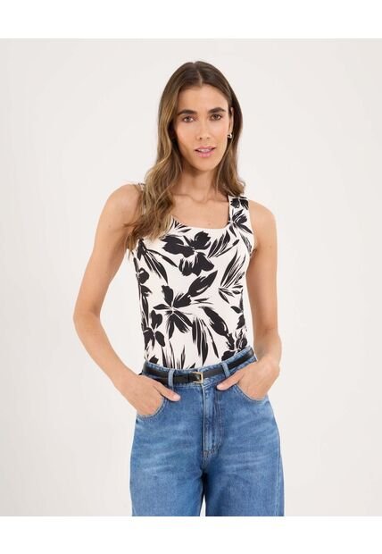 Top Para Mujer Cuello Redondo Color Negro Marca Ostu #40220411