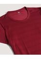 Camiseta  Para Mujer Manga Corta Cuello Redondo Color Vino Marca Ostu #40092803 de Ostu