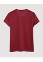 Camiseta  Para Mujer Manga Corta Cuello Redondo Color Vino Marca Ostu #40092803 de Ostu