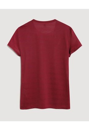 Camiseta  Para Mujer Manga Corta Cuello Redondo Color Vino Marca Ostu #40092803