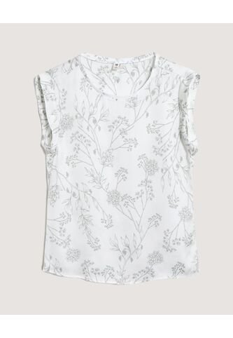 Blusa  Para Mujer Manga Sisa Color Crema Marca Ostu #40121240 Ostu