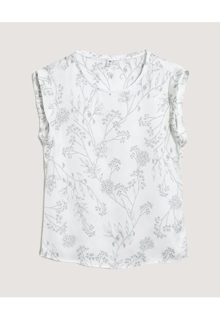 Blusa  Para Mujer Manga Sisa Color Crema Marca Ostu #40121240