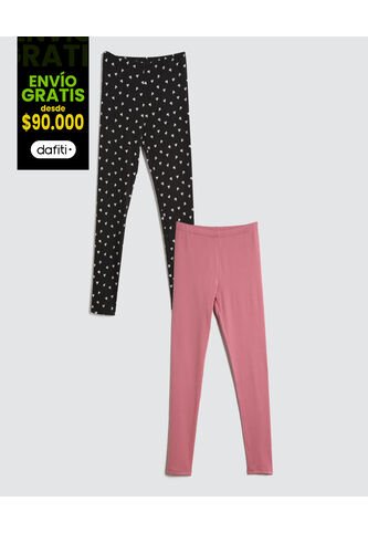 Leggins Para Niña Largo Color Pack X Marca Ostu #90230106 Ostu