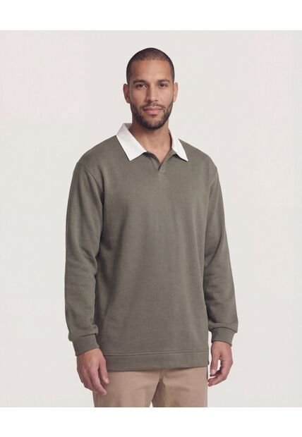 Buzo  Para Hombre Cuello V Color Verde Marca Ostu #60060613