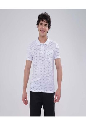 Polo Para Hombre Cuello Tejido Con Bolsillo Color Blanco Marca Ostu #60110677