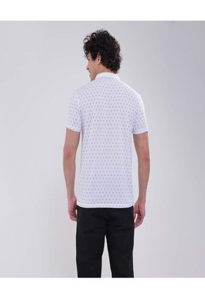 Polo Para Hombre Cuello Tejido Con Bolsillo Color Blanco Marca Ostu #60110677