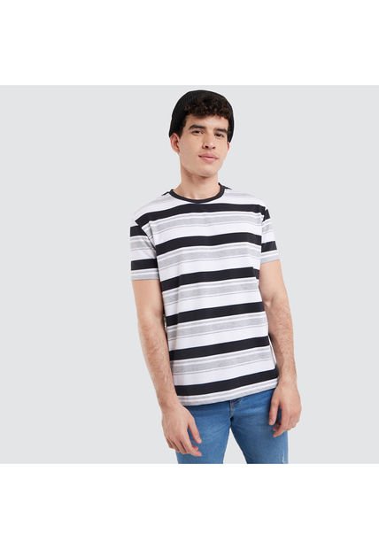Camiseta Para Hombre Manga Corta Color Blanco Marca Ostu #60090800