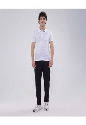 Polo Para Hombre Cuello Tejido Con Bolsillo Color Blanco Marca Ostu #60110677