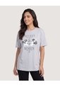 Camiseta Mickey Minnie Shine  Para Mujer Gris Ostu de Ostu