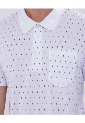 Polo Para Hombre Cuello Tejido Con Bolsillo Color Blanco Marca Ostu #60110677