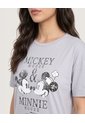Camiseta Mickey Minnie Shine  Para Mujer Gris Ostu de Ostu